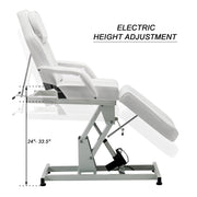 Barber Electric Massage Bed with One Motor for Height, Beauty Tattoo Chair, Salon Facial Adjustable Bed 0100