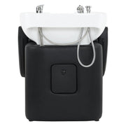 BarberPub Shampoo Backwash Station Chair, Ceramic Shampoo Bowl For Home Salon, Barbershop 9115