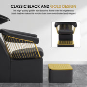 BarberPub Salon Chair 8677 & Backwash Shampoo Chair 8670 Set – Hydraulic Salon Chair with Ceramic Shampoo Bowl