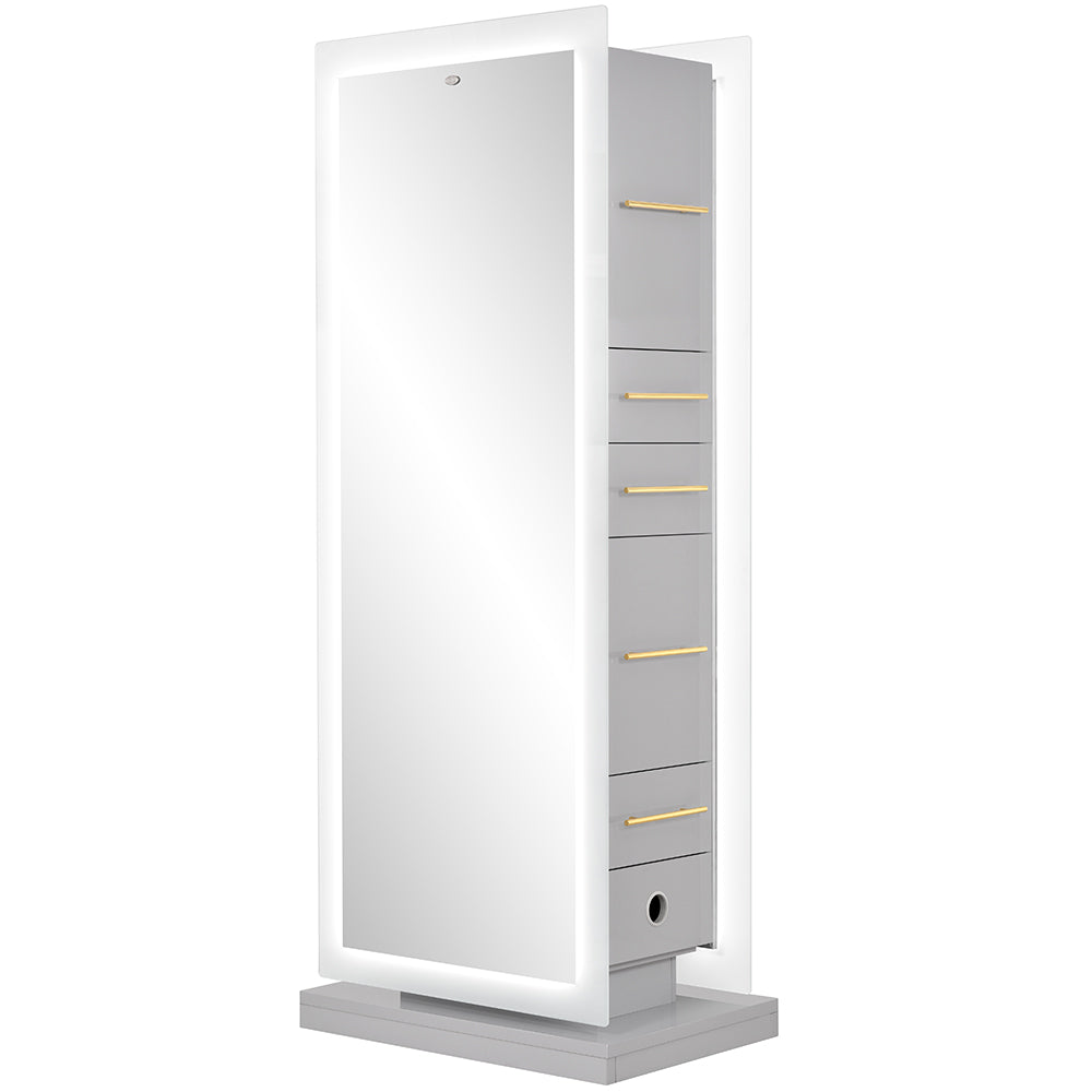 Magic Double LED Lighted Styling Station Silver Gray DIR