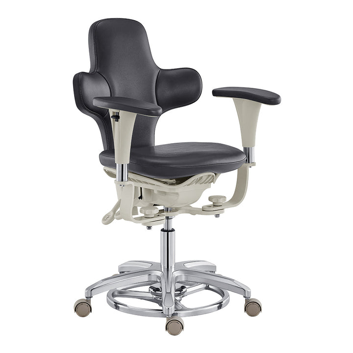 Hazel Ergonomic Microscope Chair - Fully Adjustable Black DIR