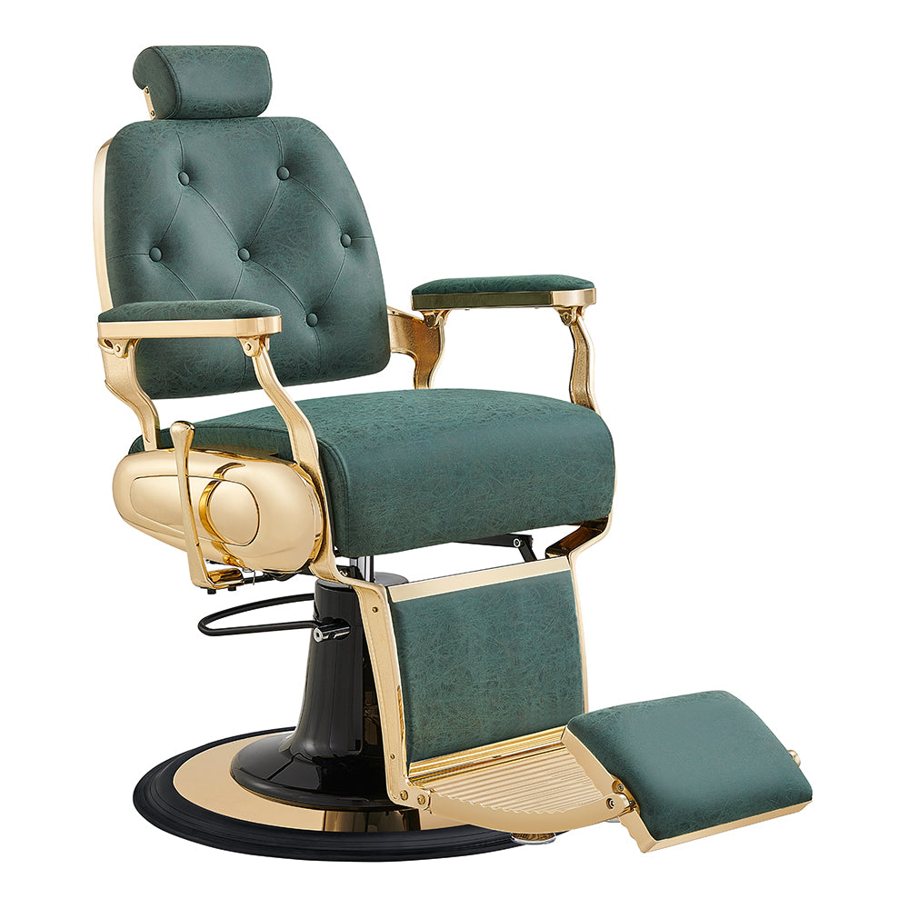 Cavalier Golden Barber Chair Vintage Green DIR