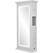 Adonis Single LED Lighted Styling Station Silver Gray DIR