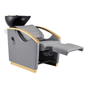 Bella V Gold Reclining Massage Backwash Gray DIR