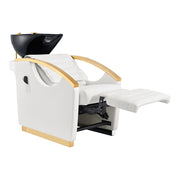 Bella V Gold Reclining Massage Backwash White DIR