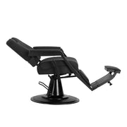 Gabbiano barber chair Bruno with black frame Black