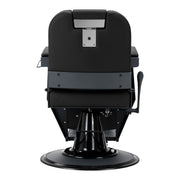 Gabbiano barber chair Bruno with graphite frame Black