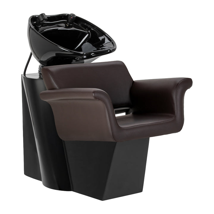 Hairdressing Wash Unit Gabbiano Lucca Brown
