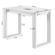 Cosmetic desk with extractor fan G031 white