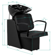 Hairdressing Wash Unit Hair System Edge Noir