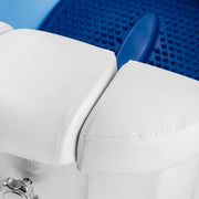 Azzurro shower tray with massager and white trolley