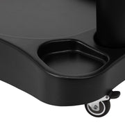 Azzurro shower tray with massager and white trolley