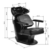 Gabbiano Madrid hairdressing wash unit black