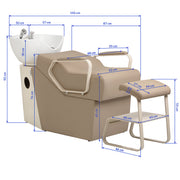 Hairdressing Wash Unit Omega Marina Beige