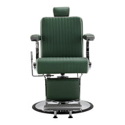 Gabbiano Visionerio barber chair green chrome frame