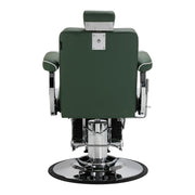 Gabbiano Visionerio barber chair green chrome frame