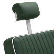 Gabbiano Visionerio barber chair green chrome frame