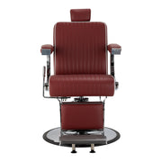 Gabbiano Visionerio barber chair red chrome frame
