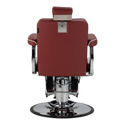 Gabbiano Visionerio barber chair red chrome frame