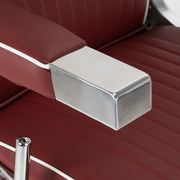 Gabbiano Visionerio barber chair red chrome frame