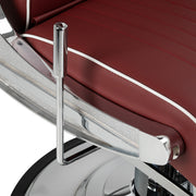 Gabbiano Visionerio barber chair red chrome frame