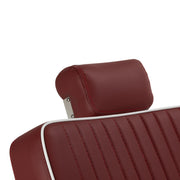 Gabbiano Visionerio barber chair red chrome frame