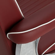 Gabbiano Visionerio barber chair red chrome frame