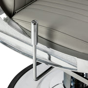 Gabbiano Visionerio barber chair grey chrome frame