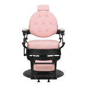 Barber Chair Gabbiano President Pink With Black Base