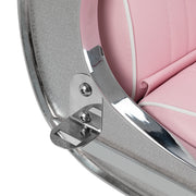 Gabbiano Visionerio barber chair pink chrome frame