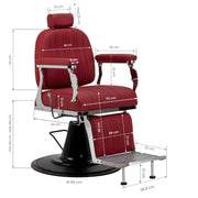 Gabbiano Elias barber chair red