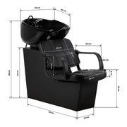 Hairdressing Wash Unit Hair System Komodo Black