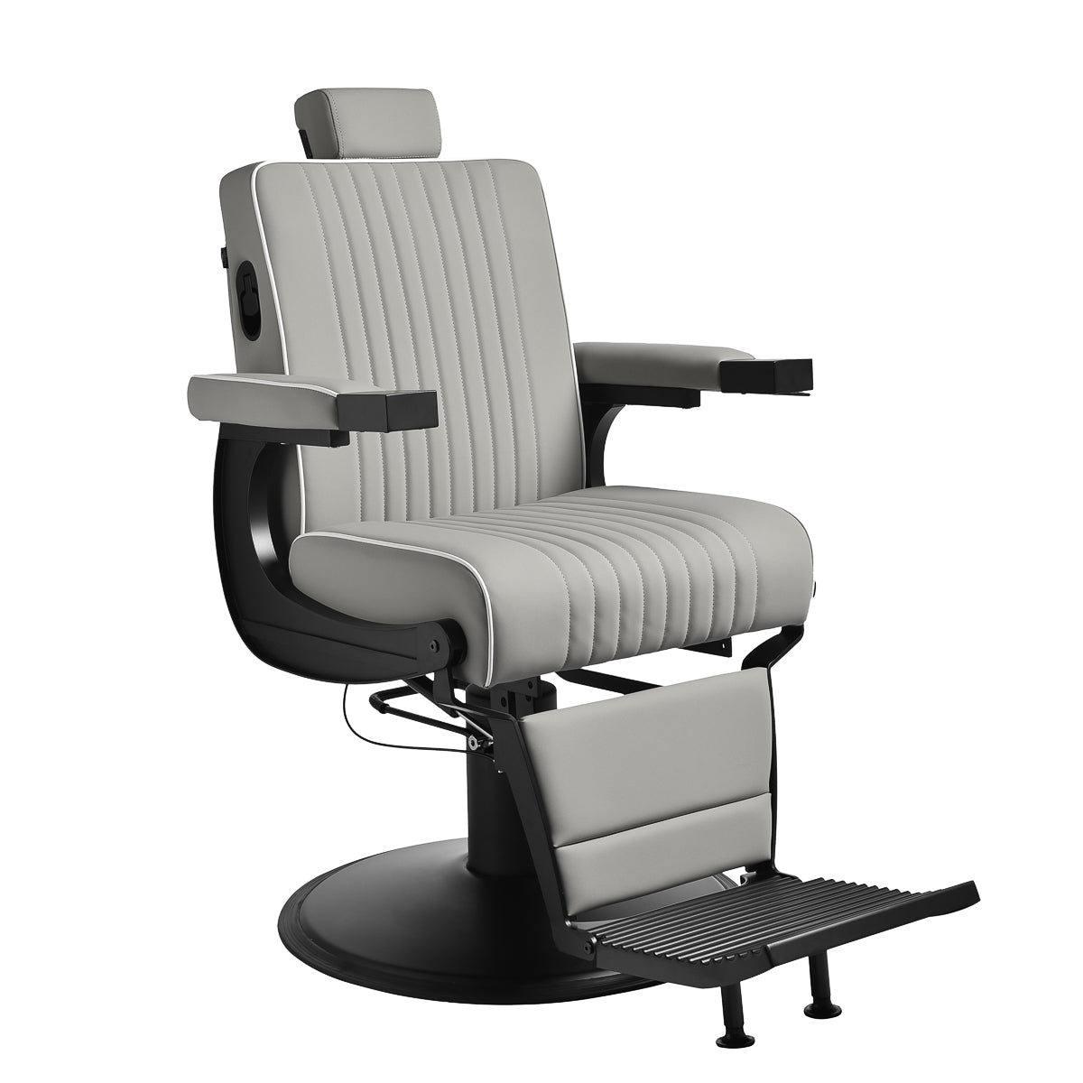 Gabbiano Levi Barber Chair Grey with Black Frame
