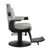 Gabbiano Levi Barber Chair Grey with Black Frame