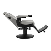Gabbiano Levi Barber Chair Grey with Black Frame