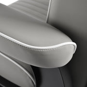 Gabbiano Levi Barber Chair Grey with Black Frame