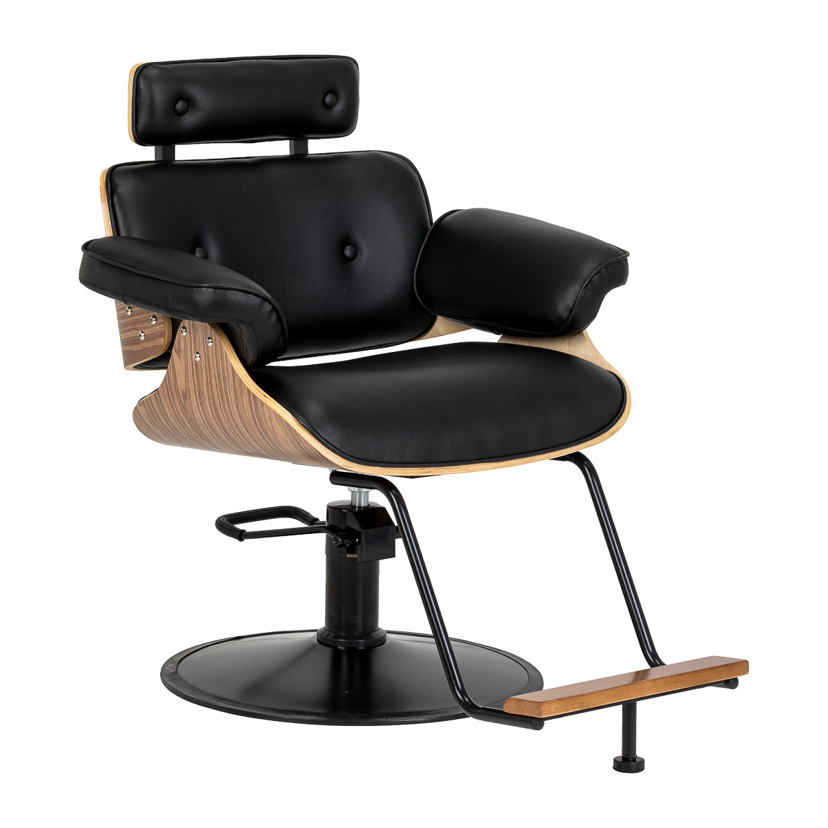 Gabbiano Florencja Black & Walnut Hairdressing Chair