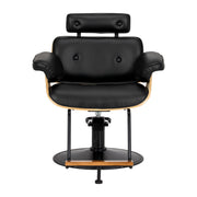 Gabbiano Florencja Black & Walnut Hairdressing Chair