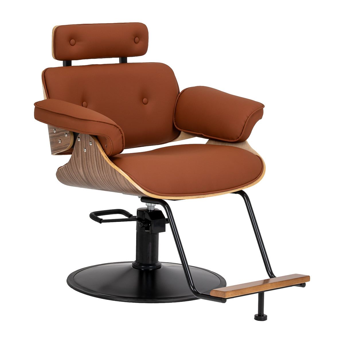 Gabbiano Florencja Brown Hairdressing Chair With Black Base