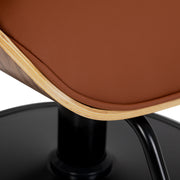 Gabbiano Florencja Brown Hairdressing Chair With Black Base