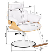 Gabbiano Florence Hairdressing Chair White With White Base