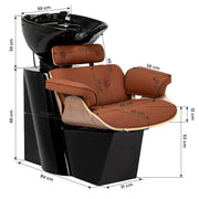 Gabbiano Florence Hairdressing Wash Unit Brown