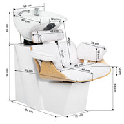 Gabbiano Florencja White Hairdressing Wash Unit
