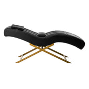 Sillon Alba black eyelash treatment chair with gold base