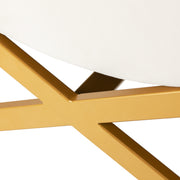 Sillon Umbra white eyelash treatment chair with gold base