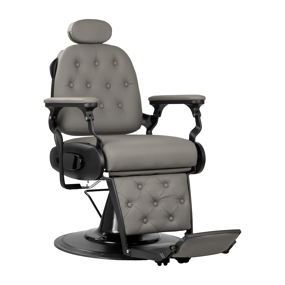 Barber chair Gabbiano Francesco grey with a black base
