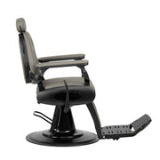 Barber chair Gabbiano Francesco grey with a black base