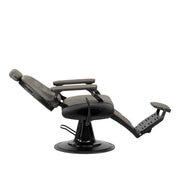 Barber chair Gabbiano Francesco grey with a black base