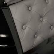 Barber chair Gabbiano Francesco grey with a black base