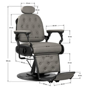 Barber chair Gabbiano Francesco grey with a black base